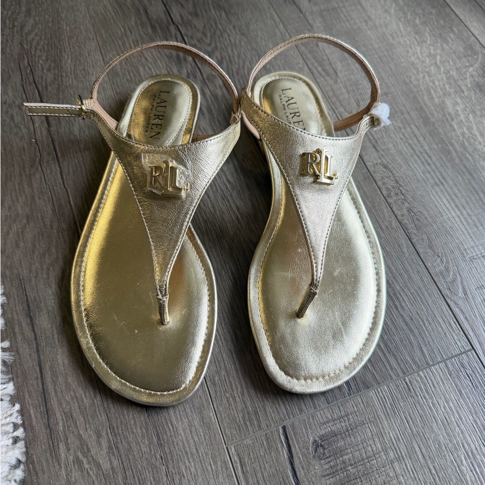 Lauren Ralph Lauren Gold Women's Sandals ✨NEW✨